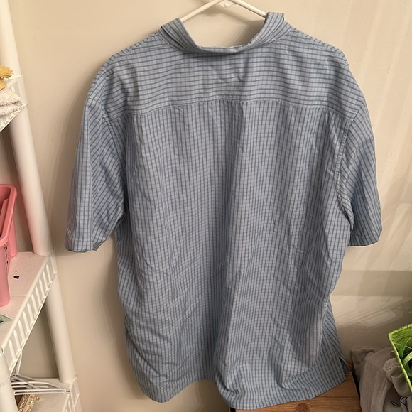 Croft & Barrow Mems Sz XXL Blue Plaid Stripe Button Up Casual Dress Shirt - Picture 4 of 4